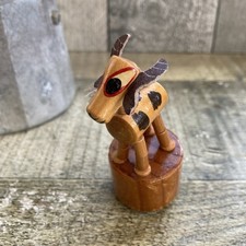 VINTAGE WOODEN PUSH PUPPET TOY