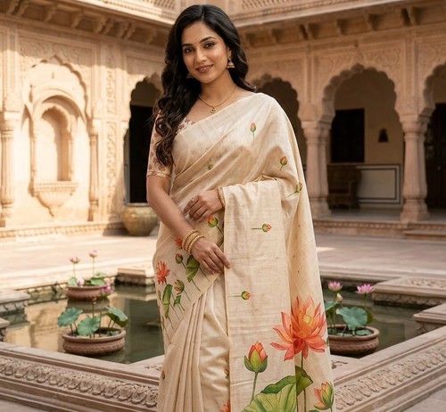 Linen tissue silk - silk, saree