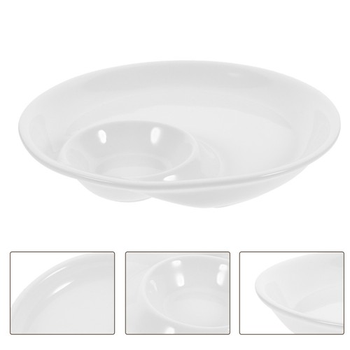Divided soup sandwich plate - divided,