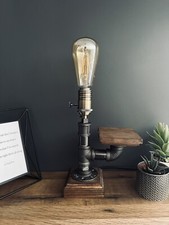 Industrial Steam Punk Farmhouse Pipe Lamp Steampunk Desk Table Bedroom Light E27