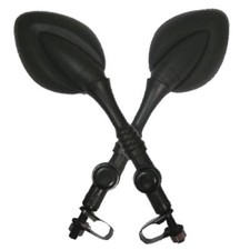 Pair of universal mirrors made of black plastic, fastened with E-tested clamp