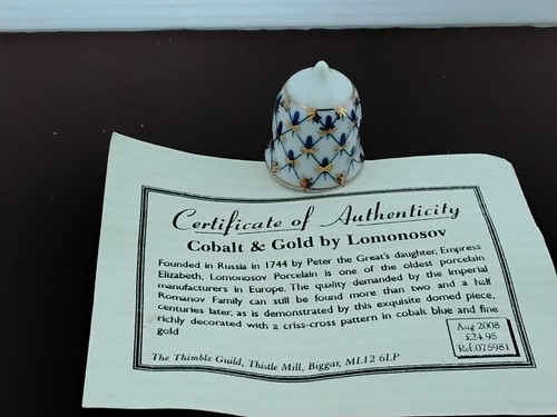 Collectable thimbles cobalt - collectable, &