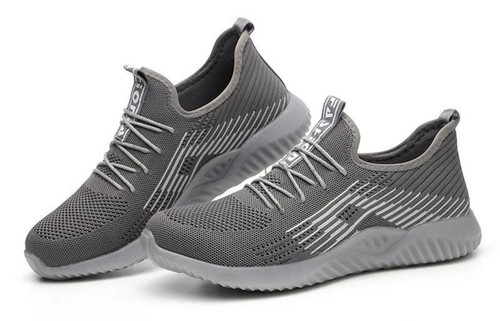Grey mens safety trainers - grey,