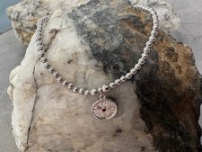 Clogau Welsh Silver & 9ct Rose Gold Yr Wyddfa Affinity Bead Bracelet 17-17.5cm