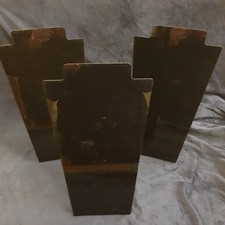 3x Elegant Black Plastic