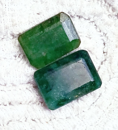 Emerald cut natural - emerald, green