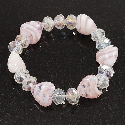 Light pink transparent heart - pink/transparent, &
