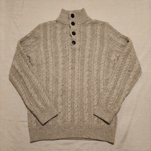 Chunky knit button neck - chunky,