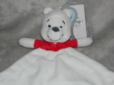 Matalan Pooh comforter soft toy NEW white blankie Disney red Wibnie