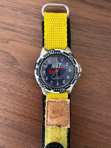 Nike analog watch black yellow - watch,