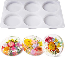 LET'S RESIN Extra Deep Coaster Resin Moulds Silicone, Large 6 Cavity Silicone 