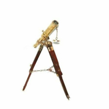 Handmade 10 Inch Antique Brass Telescope Working Spyglass With Tripod Stand