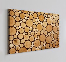 Wood Logs Cuts Modern Canvas
