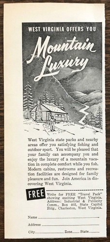1958 west virginia tourism - west,