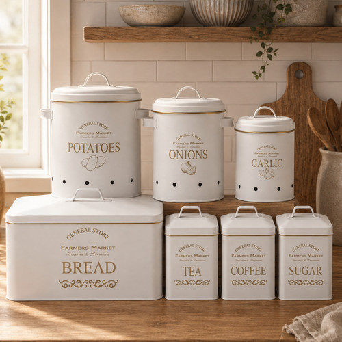 Piece set canisters bread - set,