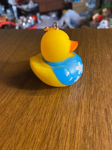 Gold rubber duck ducky - in, blue