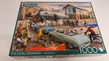 Falcon de Luxe 1000 Piece Jigsaw Puzzle the Level Crossing Railway Trains Theme
