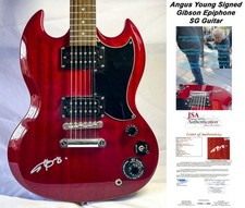 Angus Young Guitarist SIGNED