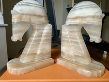 Smart Onyx Horse Head Bookends