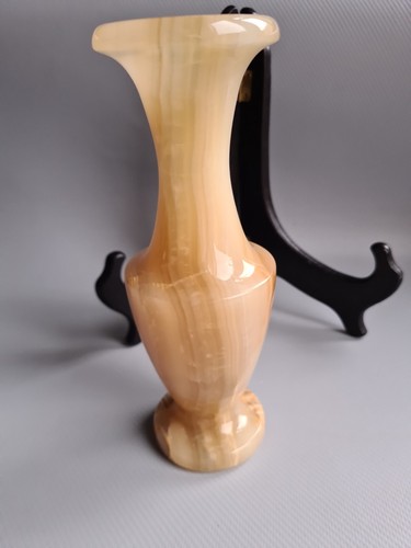 Vintage onyx stone vase - onyx,