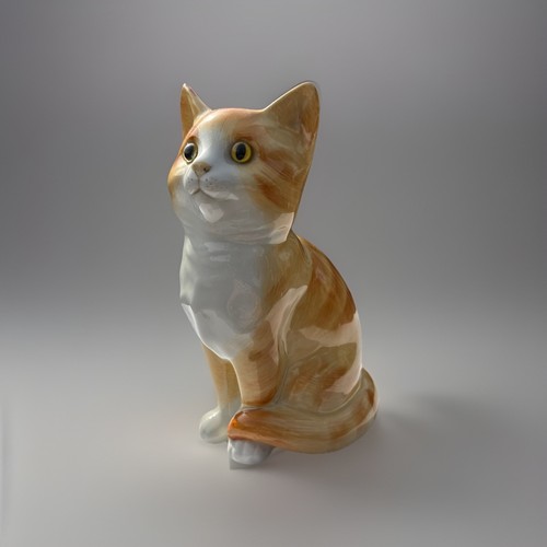 Vintage porcelain cat figurine - cat,