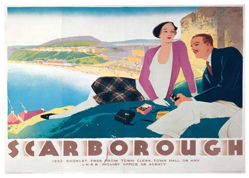 Vintage scarborough sea view - vintage,