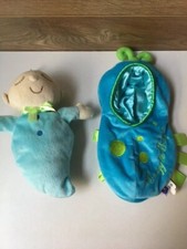 MANHATTAN TOYS BLUE SNUGGLE POD  FIRST SOFT DOLL TOY
