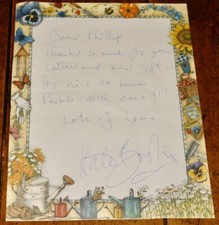 KATE BUSH PERSONAL HANDWRITTEN SIGNED LETTER CIRCA 1980 UACC RACC