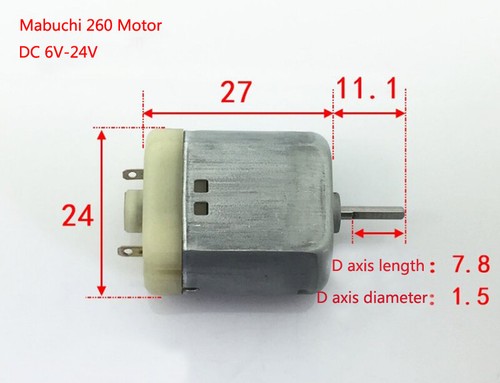 Mabuchi 260 motor shaft flat - mabuchi,