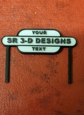 TT Gauge 1:120 Custom made station or signal box Signs 7 colours set of 2