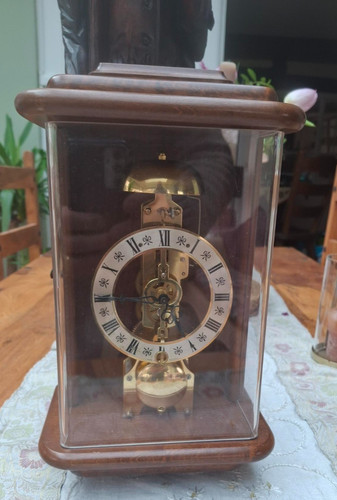 Vintage skeleton clock - vintage,