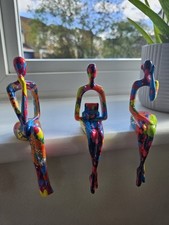 3 Multi Abstract Finguirines - Art Deco, Modern