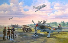 Escadrille Normandie Niemen by Roy Grinnell - Military Aviation Art Print - L/E