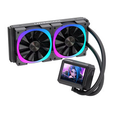 AIO High-Performance CPU Liquid ARGB Black 240MMCooler 4-inch Screen Animated