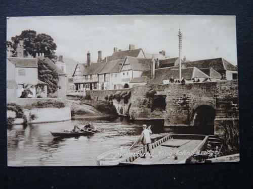 Printed postcard tewkesbury - printed, postcard.