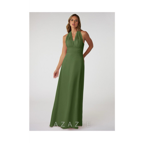 Azazie olive chiffon - azazie,