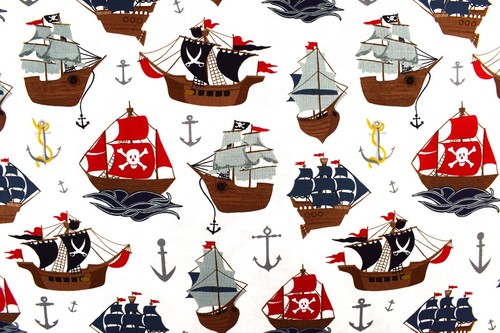 Pirate ship fabric quilting - ship,