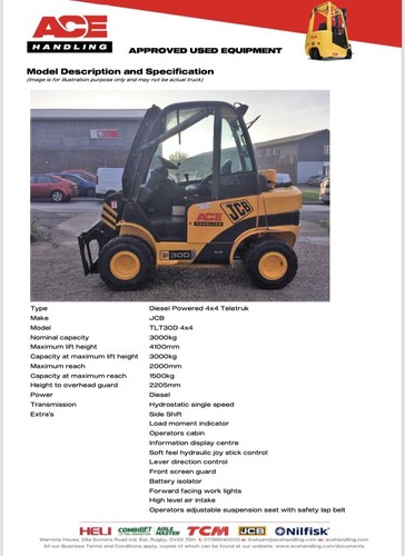 Jcb tlt30d 4x4 - jcb, teletruk