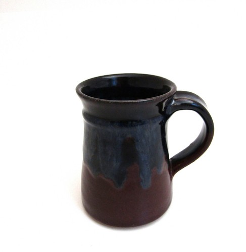 Handmade coffee mug blue brown - coffee,