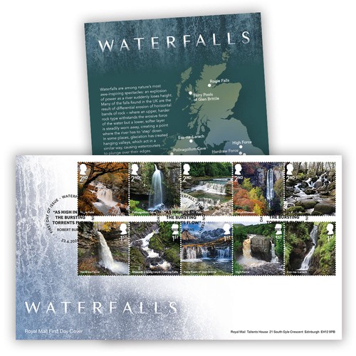 Waterfalls stamps souvenir - waterfalls,
