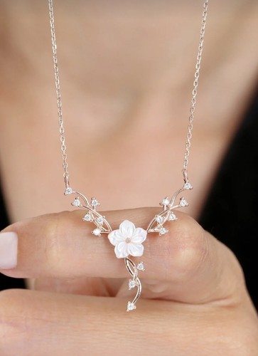 Silver necklace 925 women - silver,