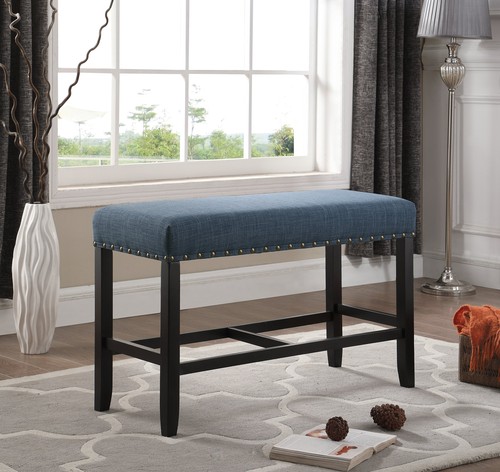 Blue upholstered pub - blue, dining