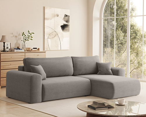 Corner sofa corduroy - corner, left