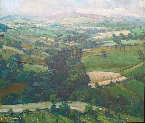 Swaledale oil painting panel - swaledale,oil, painting/panel
