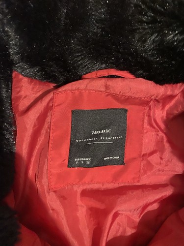 Zara red puffer - jacket, size