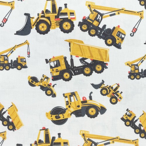 Cotton fabric dumper trucks - fabric, &