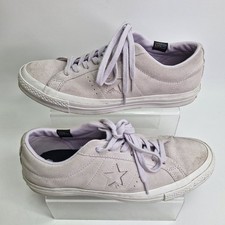 Converse Pale Lilac Suede Lace up shoes size UK 8