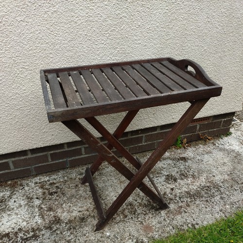 Wooden butlers tray slatted - wooden,
