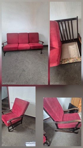Red fabric seater cottage - red,