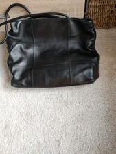 PRADA Shoulder Bag Black In Soft Leather with Dust Bag .